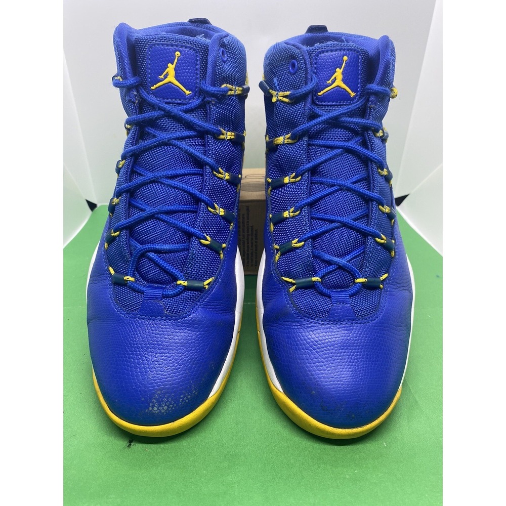 Nike Jordan Prime Flight Golden State Warriors Blue Yellow 616846-489 Mens 9